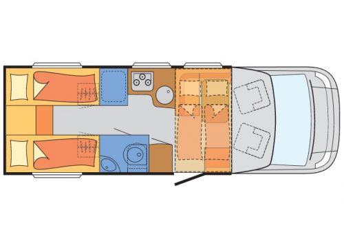 Autocaravana Perfilada SUNLIGHT T-68 con cambio automático de Ocasión