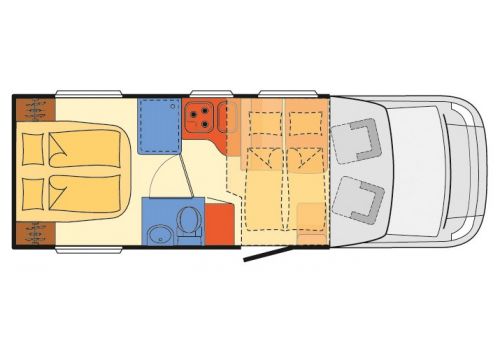 Autocaravana Perfilada DETHLEFFS Trend T 7057 DBM modelo 2017 de Ocasión