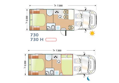 Autocaravana Perfilada ILUSION Irius 730 de Ocasión