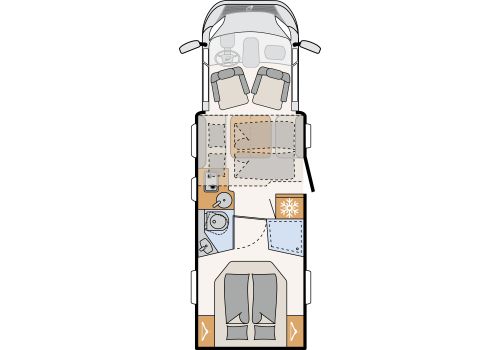 Autocaravana Perfilada DETHLEFFS Just Camp T7052 DBL modelo 2025 de Ocasión