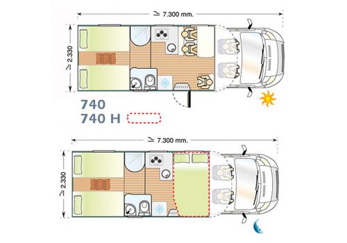 Autocaravana Perfilada ILUSION Irius 740 modelo 2016 de Ocasión