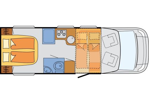 Autocaravana Perfilada SUNLIGHT T 69 L de Ocasión