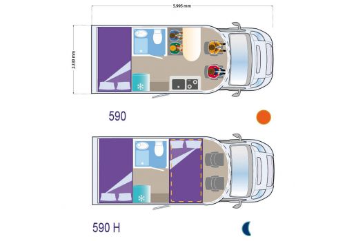 Autocaravana Perfilada ILUSION 590 XMK modelo 2017 de Ocasión