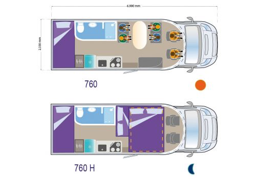Autocaravana Perfilada ILUSION 760 XMK de Ocasión