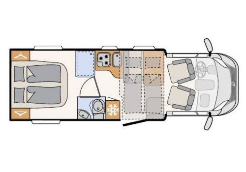 Autocaravana Perfilada DETHLEFFS Trend T 7057 DBM modelo 2019 de Ocasión