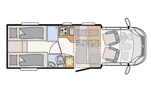 Autocaravana Perfilada DETHLEFFS Trend T 7057 EB modelo 2018 de Ocasión