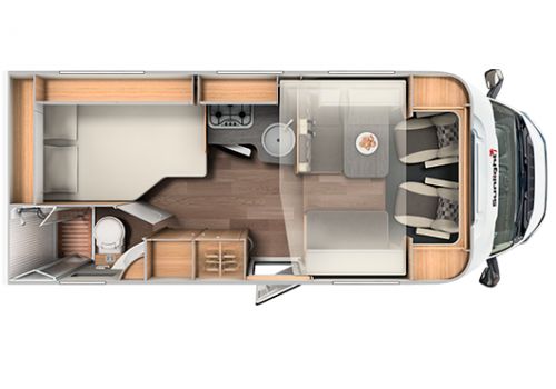 Autocaravana Perfilada SUNLIGHT T 64 de Ocasión