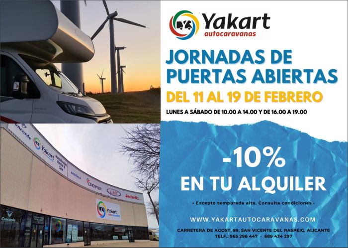 Yakart Alicante acoge del 11 al 19 de febrero sus Jornadas de Puertas Abiertas
