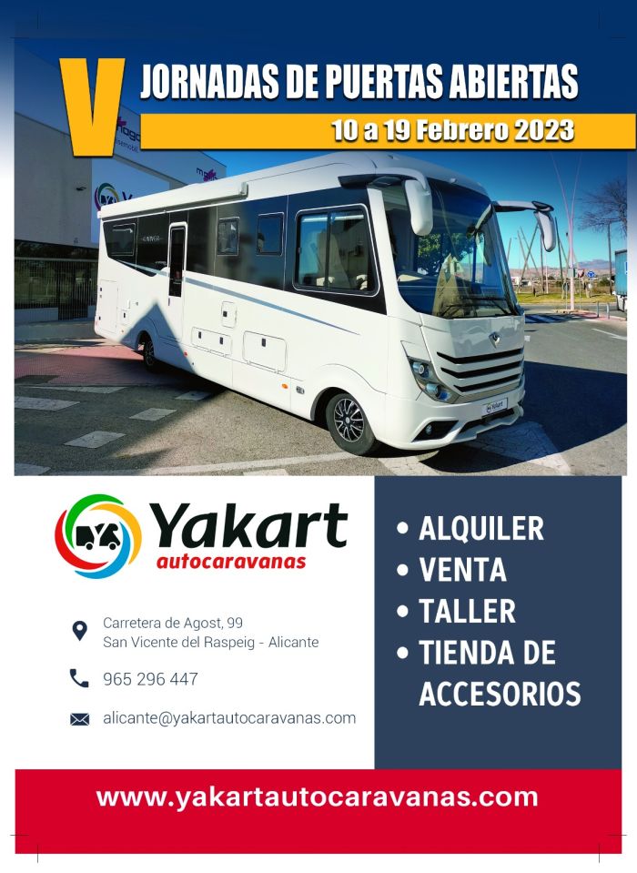 Alicante acoge las V Jornadas de Puertas Abiertas de Yakart Autocaravanas