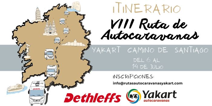 Conoce el itinerario de la VIII Ruta de Autocaravanas Yakart Camino de Santiago