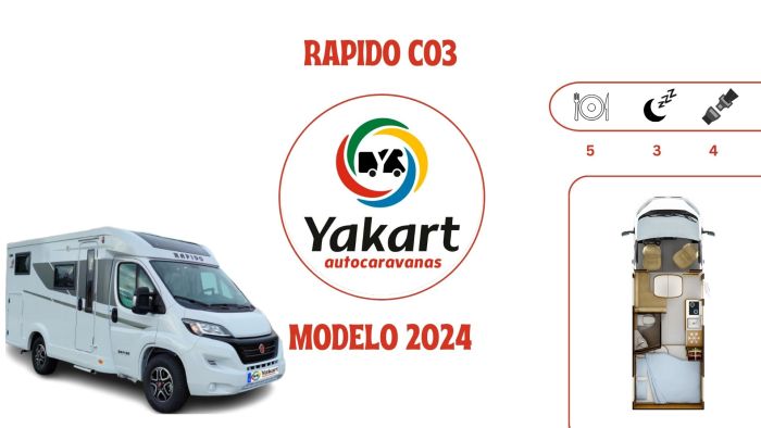 Autocaravana perfilada Rapido C03 disponible en Lugo